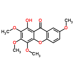 cas no 14103-09-4 is 1-Hydroxy-2,3,4,7-tetramethoxyxanthone