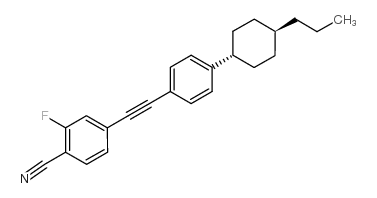 cas no 141743-43-3 is 2-FLUORO-4-[[4-(TRANS-4-PROPYLCYCLOHEXYL)PHENYL]ETHYNYL]CYANOPHENYL