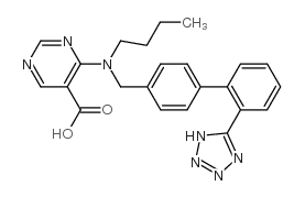 cas no 141872-46-0 is 4-[BUTYL([2'-(1H-TETRAZOL-5-YL)[1,1'-BIPHENYL]-4-YL]METHYL)AMINO]-5-PYRIMIDINECARBOXYLIC ACID