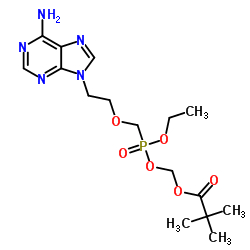 cas no 142341-04-6 is ((((2-(6-AMINO-9H-PURIN-9-YL)ETHOXY)METHYL)(ETHOXY)PHOSPHORYL)OXY)METHYL PIVALATE