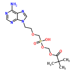 cas no 142341-05-7 is ((((2-(6-Amino-9H-purin-9-yl)ethoxy)methyl)(hydroxy)phosphoryl)oxy)methyl pivalate