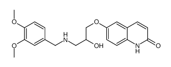 cas no 143343-83-3 is 6-{3-[(3,4-Dimethoxybenzyl)amino]-2-hydroxypropoxy}-2-quinolinol