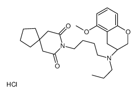 cas no 143413-68-7 is 8-(4-{[(3S)-5-Methoxy-3,4-dihydro-2H-chromen-3-yl](propyl)amino}b utyl)-8-azaspiro[4.5]decane-7,9-dione hydrochloride (1:1)