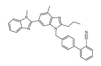 cas no 144702-27-2 is 4'-[(1,4'-Dimethyl-2'-propyl[2,6'-bi-1H-benzimidazol]-1'-yl)methyl]-[1,1'-biphenyl]-2-carbonitrile