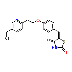cas no 144809-28-9 is 5-{4-[2-(5-Ethyl-2-pyridinyl)ethoxyl]benzylene}-2,4-thiazolidinedione