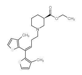 cas no 145821-58-5 is ethyl (3R)-1-[4,4-bis(3-methylthiophen-2-yl)but-3-enyl]piperidine-3-carboxylate