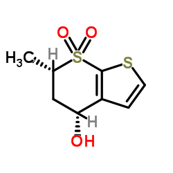 cas no 147128-77-6 is (4R,6S)-5,6-Dihydro-4-hydroxy-6-methylthieno[2,3-b]thiopyran-7,7-dioxide