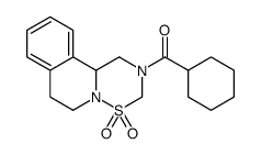 cas no 147687-38-5 is cyclohexyl-(4,4-dioxo-3,6,7,11b-tetrahydro-1H-[1,2,5]thiadiazino[3,2-a]isoquinolin-2-yl)methanone