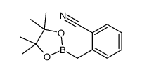 cas no 149989-78-6 is 2-((4,4,5,5-TETRAMETHYL-1,3,2-DIOXABOROLAN-2-YL)METHYL)BENZONITRILE