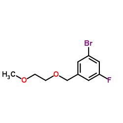 cas no 1504282-99-8 is Benzene, 1-?bromo-?3-?fluoro-?5-?[(2-?methoxyethoxy)?methyl]?-