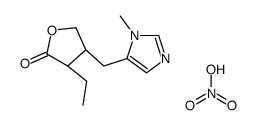 cas no 15104-99-1 is (3S)-3-ethyl-4-[(3-methylimidazol-4-yl)methyl]oxolan-2-one,nitric acid
