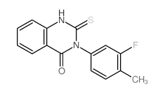 cas no 1512-75-0 is 4(1H)-Quinazolinone,3-(3-fluoro-4-methylphenyl)-2,3-dihydro-2-thioxo-