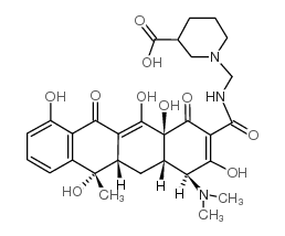 cas no 15301-82-3 is 1-[[[(4S,4aS,5aS,6S,12aS)-4-(dimethylamino)-3,6,10,11,12a-pentahydroxy-6-methyl-1,12-dioxo-4,4a,5,5a-tetrahydrotetracene-2-carbonyl]amino]methyl]piperidine-3-carboxylic acid