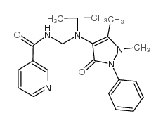 cas no 15387-10-7 is N-[[(1,5-dimethyl-3-oxo-2-phenylpyrazol-4-yl)-propan-2-ylamino]methyl]pyridine-3-carboxamide