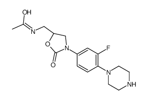 cas no 154590-66-6 is N-[[(5S)-3-(3-fluoro-4-piperazin-1-ylphenyl)-2-oxo-1,3-oxazolidin-5-yl]methyl]acetamide