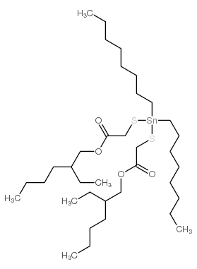 cas no 15571-58-1 is 2-ethylhexyl 2-[[2-(2-ethylhexoxy)-2-oxoethyl]sulfanyl-dioctylstannyl]sulfanylacetate