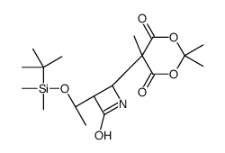cas no 156630-83-0 is 5-[(2S,3S)-3-[(1R)-1-[tert-butyl(dimethyl)silyl]oxyethyl]-4-oxoazetidin-2-yl]-2,2,5-trimethyl-1,3-dioxane-4,6-dione