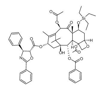 cas no 158722-23-7 is 7-(triethylsilyl)-13-O-[((4S,5R)-2,4-diphenyl-4,5-dihydrooxazol-5-yl)carbonyl]baccatin