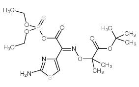 cas no 162208-28-8 is Diethyl thiophosphoryl-(Z)-2-(2-aminothiazol-4-yl)-2-(tert-butoxycarbonyl)isopropoxyiminoacetate