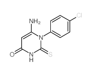 cas no 16837-11-9 is 4(1H)-Pyrimidinone,6-amino-1-(4-chlorophenyl)-2,3-dihydro-2-thioxo-