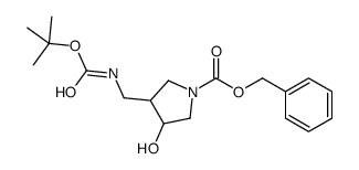 cas no 169750-71-4 is BENZYL 3-((TERT-BUTOXYCARBONYLAMINO)METHYL)-4-HYDROXYPYRROLIDINE-1-CARBOXYLATE