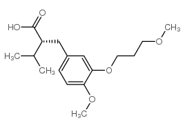 cas no 172900-71-9 is (R)-2-[3-(3-METHOXYPROPOXY)-4-METHOXYBENZYL]-3-METHYL-BUTYRICACID