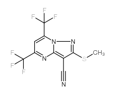 cas no 174842-48-9 is 5,7-bis(trifluoromethyl)-3-cyano-2-(methylthio)pyrazolo[1,5-a]pyrimidine