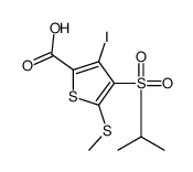 cas no 175202-14-9 is 3-iodo-5-methylsulfanyl-4-propan-2-ylsulfonylthiophene-2-carboxylic acid