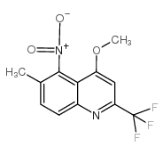 cas no 175203-62-0 is 4-methoxy-6-methyl-5-nitro-2-(trifluoromethyl)quinoline