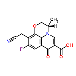 cas no 176760-98-8 is (S)-10-(Cyanomethyl)-9-fluoro-2,3-dihydro-3-methyl-7-oxo-7H-pyrido[1,2,3-de]-1,4-benzoxazine-6-carboxylic acid
