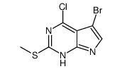 cas no 183274-54-6 is 5-Bromo-4-chloro-2-(methylsulfanyl)-7H-pyrrolo[2,3-d]pyrimidine