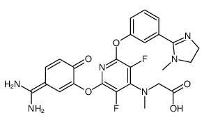 cas no 183305-24-0 is 2-[[2-[3-(diaminomethylidene)-6-oxocyclohexa-1,4-dien-1-yl]oxy-3,5-difluoro-6-[3-(1-methyl-4,5-dihydroimidazol-2-yl)phenoxy]pyridin-4-yl]-methylamino]acetic acid