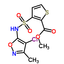 cas no 184644-72-2 is METHYL 3-(N-(4-CHLORO-3-METHYLISOXAZOL-5-YL)SULFAMOYL)THIOPHENE-2-CARBOXYLATE