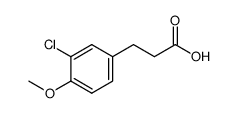 cas no 1857-56-3 is 3-(3-CHLORO-4-METHOXYPHENYL)PROPIONIC A&