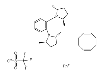 cas no 187682-63-9 is (-)-1,2(2R,5R)-2,5-(DIMETHYLPHOSPHOLANO)BENZENE(CYCLOOCTADIENE)RHODIUM(I)TRIFLUOROMETHANESULFONATE