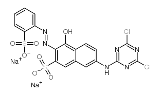 cas no 18886-16-3 is disodium 7-[(4,6-dichloro-1,3,5-triazin-2-yl)amino]-4-hydroxy-3-[(2-sulphonatophenyl)azo]naphthalene-2-sulphonate