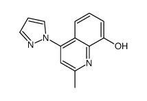 cas no 189268-42-6 is 8-HYDROXY-2-METHYL-4-(1H-PYRAZOL-1-YL)QUINOLINE