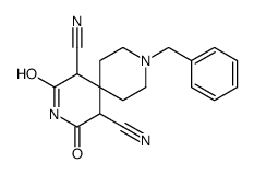 cas no 189333-46-8 is 9-Benzyl-2,4-dioxo-3,9-diazaspiro[5.5]undecane-1,5-dicarbonitrile