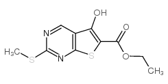 cas no 200626-46-6 is ETHYL 5-HYDROXY-2-METHYLSULFANYL-THIENO[2,3-D]PYRIMIDINE-6-CARBOXYLATE