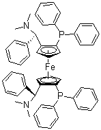 cas no 210842-74-3 is (S,S)-(-)-2,2'-Bis[(R)-(N,N-dimethylamino)(phenyl)methyl]-1,1'-bis(diphenylphosphino)ferrocene