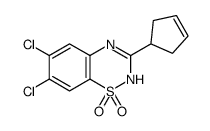 cas no 21132-59-2 is 6,7-dichloro-3-cyclopent-3-en-1-yl-4H-1&lambda;6,2,4-benzothiadiazine 1,1-dioxide