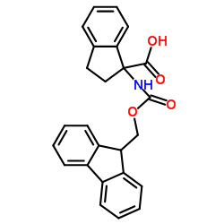cas no 214139-28-3 is 1-((((9H-FLUOREN-9-YL)METHOXY)CARBONYL)AMINO)-2,3-DIHYDRO-1H-INDENE-1-CARBOXYLIC ACID