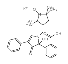 cas no 216779-95-2 is 5-(2-carboxyphenyl)-5-hydroxy-1-((2,2,5,5-tetramethyl-1-oxypyrrolidin-3-yl)-methyl)-3-phenyl-2-pyrrolin-4-one, potassium salt