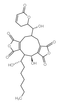 cas no 21794-01-4 is 1H-Cyclonona[1,2-c:5,6-c']difuran-1,3,6,8(4H)-tetrone,10-[(R)-[(2R)-3,6-dihydro-6-oxo-2H-pyran-2-yl]hydroxymethyl]-5,9,10,11-tetrahydro-4-hydroxy-5-[(1S)-1-hydroxyheptyl]-,(4S,5R,10R)-rel-(+)-