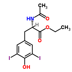 cas no 21959-36-4 is Ethyl N-acetyl-3,5-diiodo-L-tyrosinate