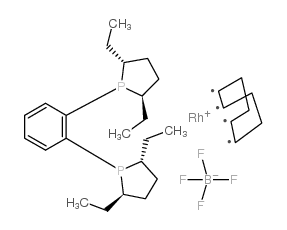 cas no 228121-39-9 is (-)-1,2-BIS((2R,5R)-2,5-DIETHYLPHOSPHOLANO)BENZENE(CYCLOOCTADIENE)RHODIUM(L)TETRAFLUOROBORATE