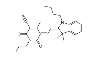 cas no 233748-97-5 is 1-Butyl-5-[2-(1-butyl-3,3-dimethyl-1,3-dihydroindol-2-ylidene)ethylidene]-4-methyl-2,6-dioxo-1,2,5,6-tetrahydropyridine-3-carbonitrile