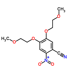 cas no 236750-65-5 is 4,5-Bis(2-methoxyethoxy)-2-nitrobenzonitrile