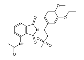 cas no 253168-86-4 is N-[2-[1-(3-Ethoxy-4-methoxyphenyl)-2-(methylsulfonyl)ethyl]-2,3-dihydro-1,3-dioxo-1H-isoindol-4-yl]acetamide