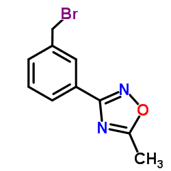 cas no 253273-90-4 is 3-(3-(BROMOMETHYL)PHENYL)-5-METHYL-1,2,4-OXADIAZOLE